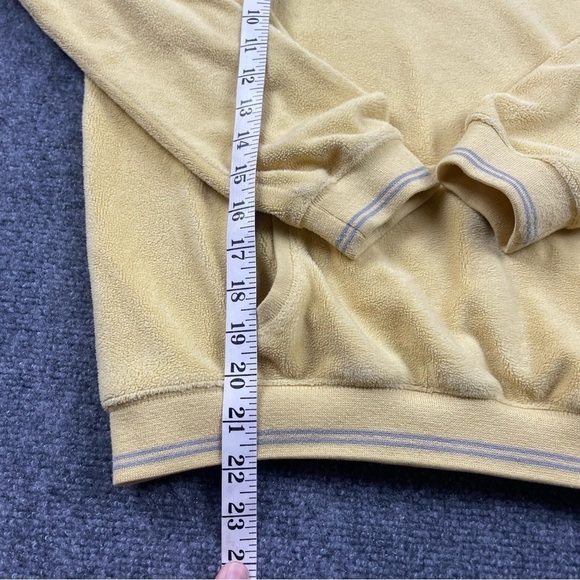 HORNY TOAD Yellow Fleece Hooded Sweatshirt size: Medium - Picture 6 of 7
